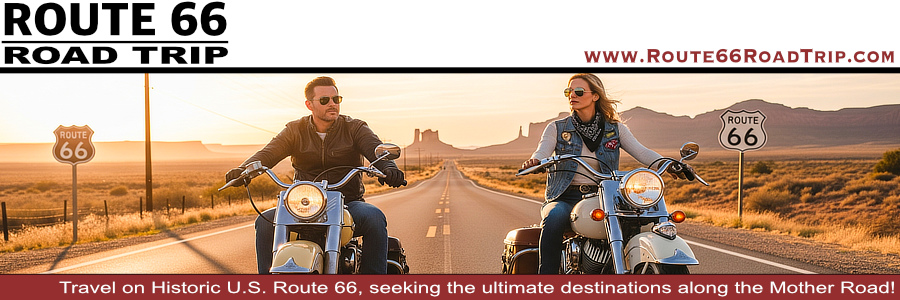 Route 66 Motorcycle Travel Guide, featuring hotels, maps, attractions, things to do, and photos
