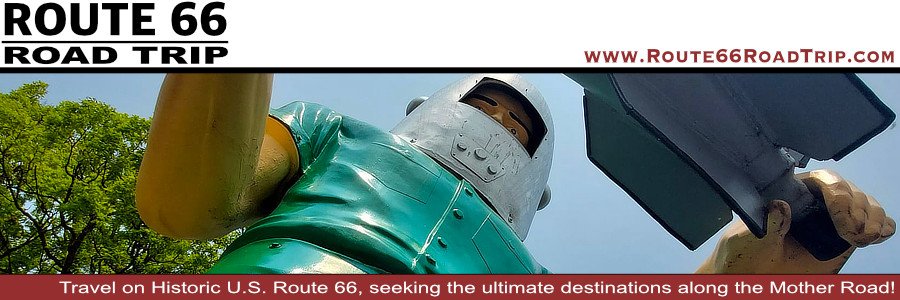 Giant "Muffler Men" and "Uniroyal Gals" along Historic U.S. Route 66, from California to Illinois