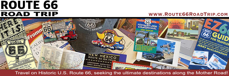 The Route 66 Store: Books, maps, clothing, hats, signs, and memorabilia
