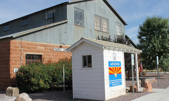 Exterior view of the Route 66 Museum in Ash Fork, Arizona