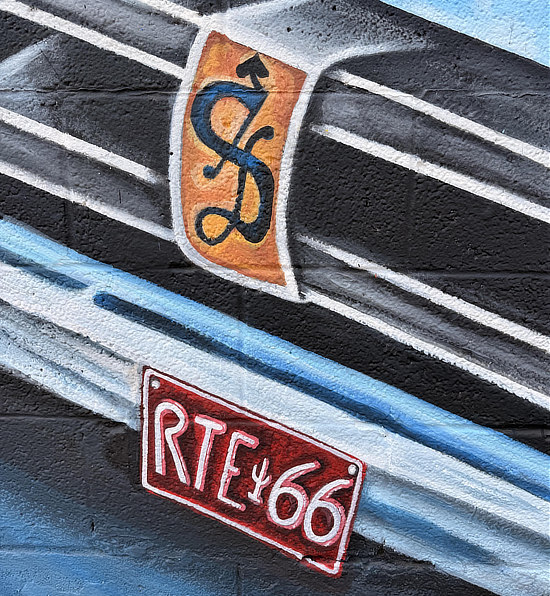 Mural at Soto Brothers Tires, at 3220 East Route 66 in Flagstaff ... Painted by local artist Jo Rohrbacker