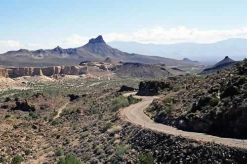 Switchbacks on Route 66 near Oatman, Arizona