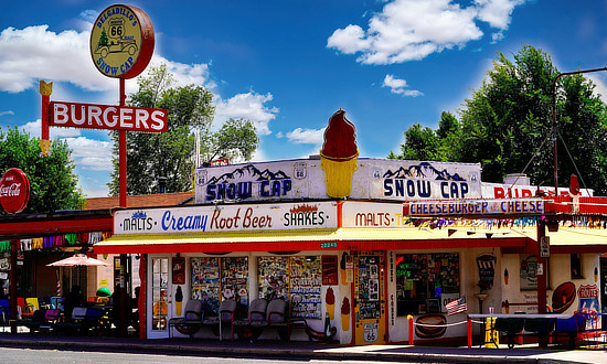 Delgadillo's Snow Cap Drive-In ... Seligman, Arizona ... Tacos - Malts - Burritos