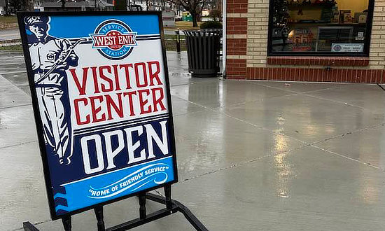 West End Service Station and Visitor Center on Route 66 in Edwardsville, Illinois