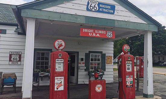 Ambler's Texaco Station in Dwight, Illinois