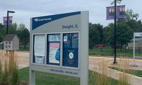 Amtrak Station in Dwight, Illinois
