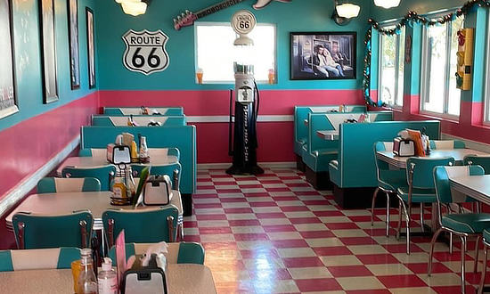 The Pink Elephant Antique Mall, dining area, Livingston, Illinois