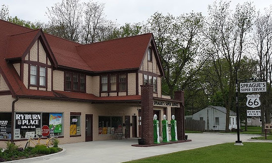 Sprague's Super Service .... and Ryburn Place, in Normal, Illinois
