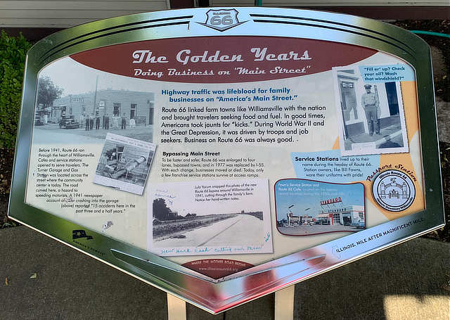 Route 66 Information Kiosk in Williamsville, Illinois