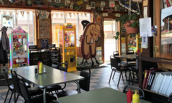 Interior view of the Cozy Dog Drive-In ... Springfield, Illinois, on Historic U.S. Route 66
