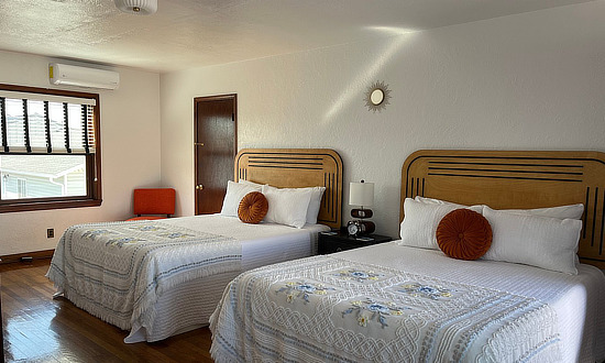 Interior view of one of the rooms at the Historic Boots Court, Route 66 Carthage, Missouri
