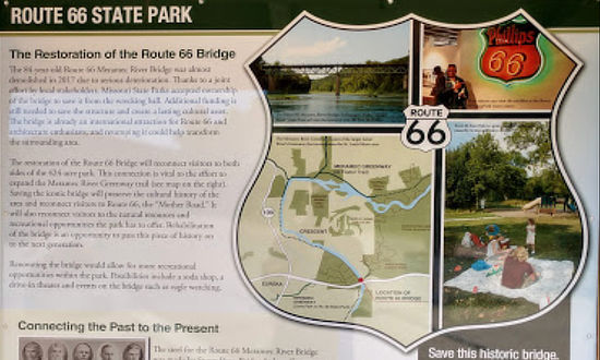 Exhibit at the Route 66 State Park Visitor Center in Missouri