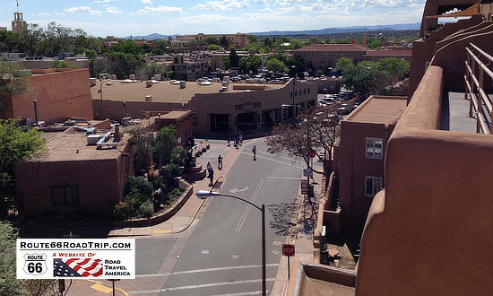 Route 66 in downtown Santa Fe, New Mexico Route 66 in downtown Santa Fe, New Mexico