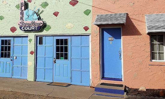 Rooms at the Blue Swallow Court in Tucumcari, New Mexico