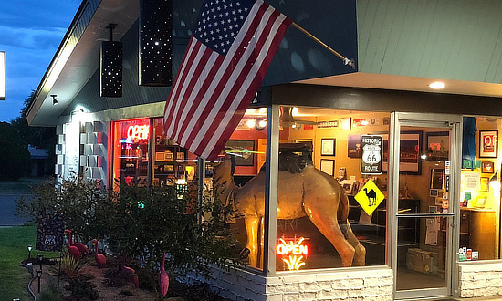 Reception area and office at the Motel Safari in Tucumcari, New Mexico