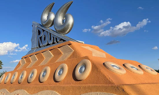 The Route 66 Monument in Tucumcari, New Mexico