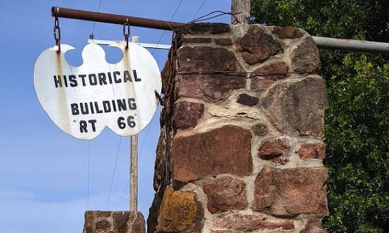 Ruins of a 1920s gas station about 3 miles east of Arcadia, Oklahoma on Route 66