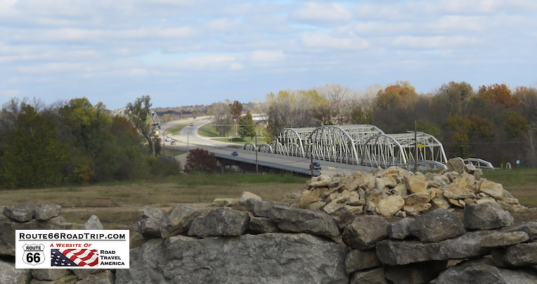The Bird Creek Bridges just north of Catoosa, Oklahoma