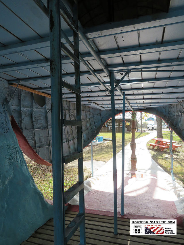 Inside view of the Blue Whale in Catoosa, Oklahoma