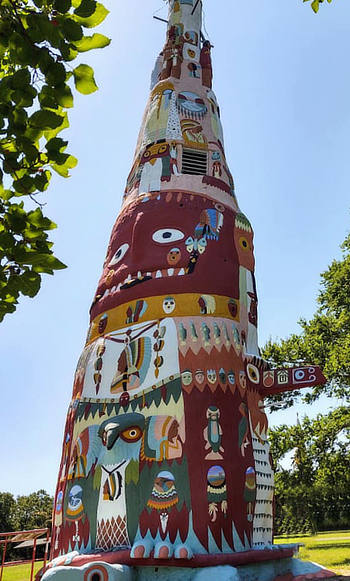 Ed Galloway's Totem Pole Park in Oklahoma near Route 66