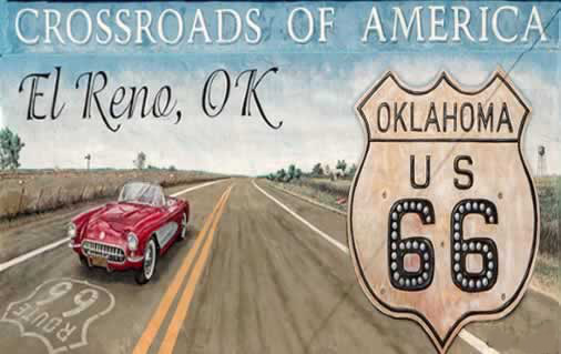 Mural in El Reno, Oklahoma ... the Crossroads of America