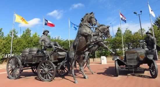 East Meets West: Symbolic Route 66 Midpoint, in Tulsa Oklahoma