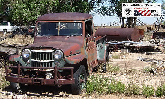 Rusty old Jeep in Glenrio, Texas on Historic Route 66
