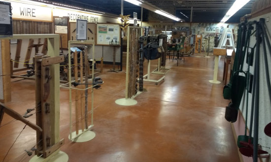Exhibit area at the Devil's Rope Museum in McLean, Texas