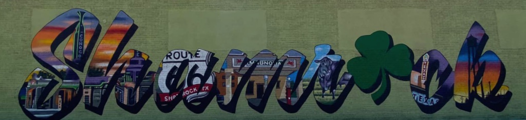 Mural in Shamrock, Texas