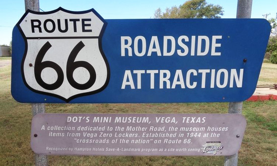 Route 66 Roadside Attraction: Dot's Mini Museum in Vega, Texas
