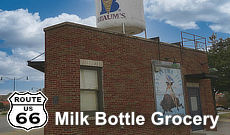 The Milk Bottle Grocery in Oklahoma City on U.S. Route 66