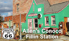 Allen's Conoco Fillin Staton in Commerce, Oklahoma