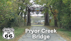 Pryor Creek Bridge in Chelsea, Oklahoma