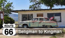 Route 66 from Seligman through Hackberry to Kingman, Arizona