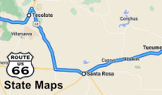 Route 66 maps of all eight states