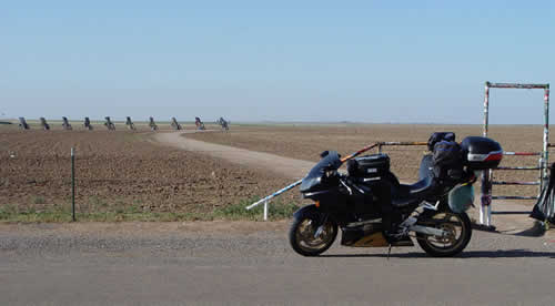The Cadillac Ranch ... classic, half-buried Cadillacs! West of Amarillo Texas on I-40