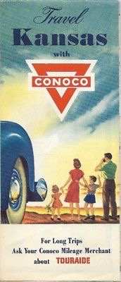 Kansas travel map from Conoco